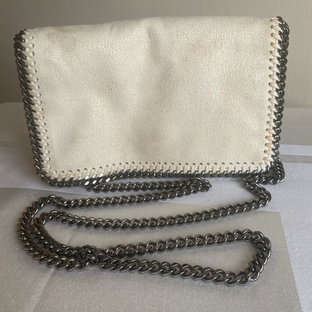 Stella Mccartney Falabella Mini Crossbody Bag In White